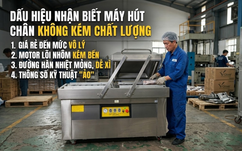 Dấu hiệu nhận biết máy hút chân không kém chất lượng "đội lốt" hàng xịn