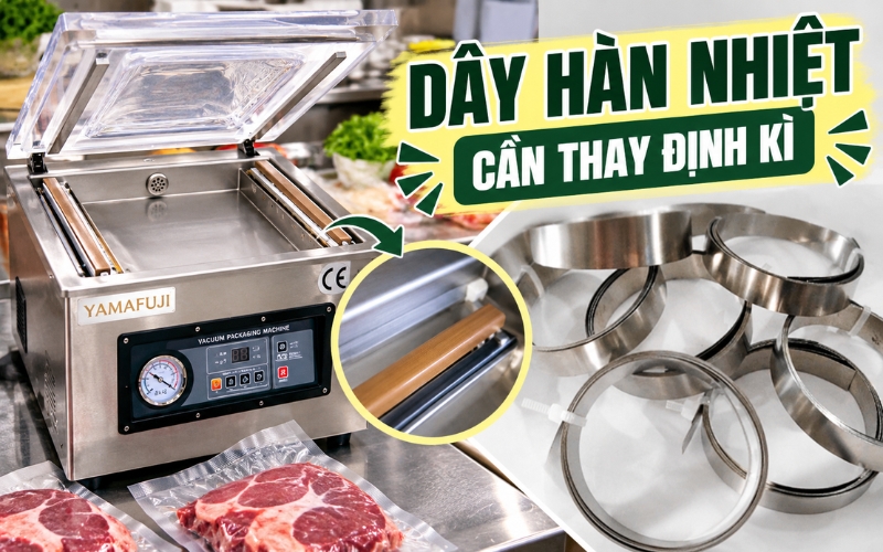 Top 3 phụ kiện máy hút chân không cần thay định kỳ Dây hàn nhiệt