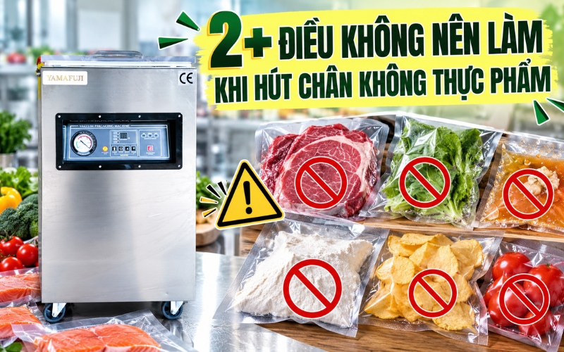 2+ điều không nên làm khi hút chân không thực phẩm