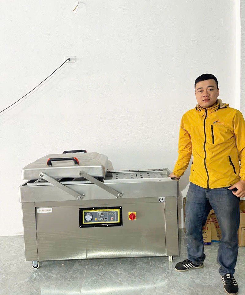 Máy hút chân không 2 buồng giúp gia tăng số lượng đóng gói 