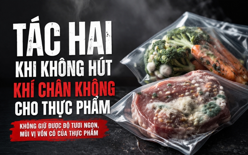 Không giữ được độ tươi ngon, mùi vị vốn có của thực phẩm