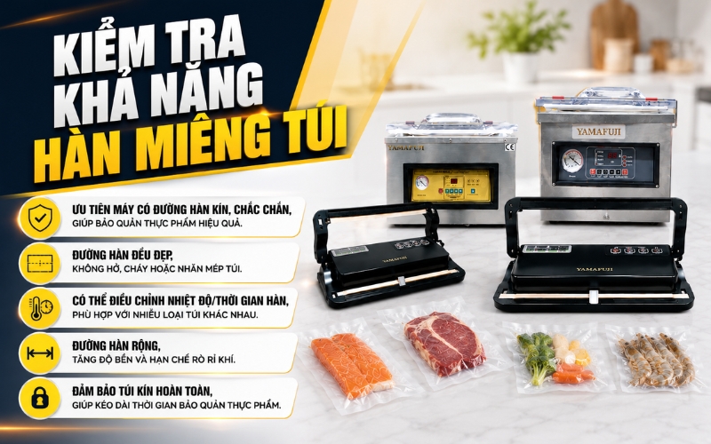 Kiểm tra khả năng hàn miệng túi