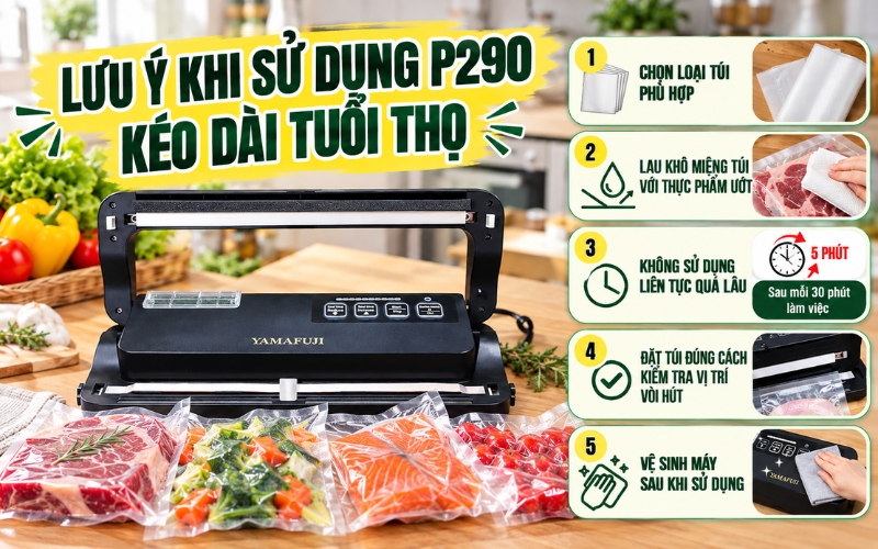 Lưu ý khi sử dụng P290 kéo dài tuổi thọ