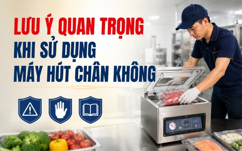 Lưu ý quan trọng khi sử dụng máy hút chân không