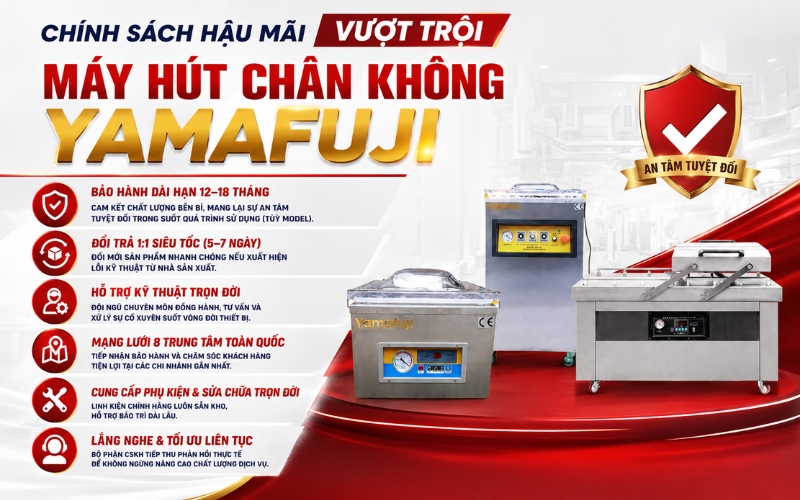 Máy ép chân không Yamafuji tạo cơn sốt về chính sách hậu mãi