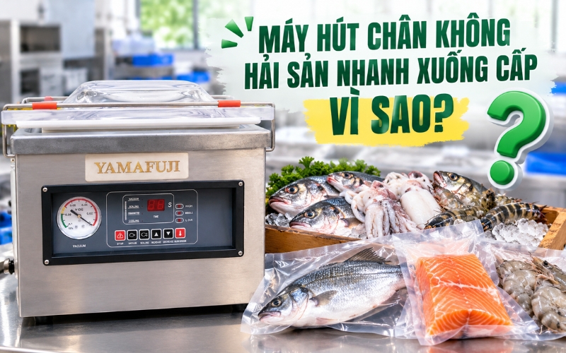 Máy hút chân không hải sản nhanh xuống cấp vì sao?