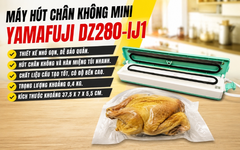 Máy hút chân không mini Yamafuji DZ280-IJ1