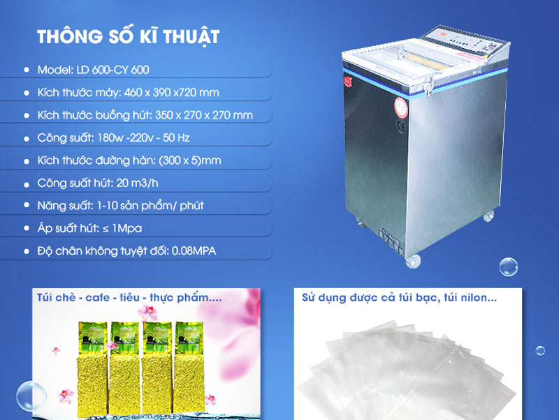  Máy hút chân không chè CY600