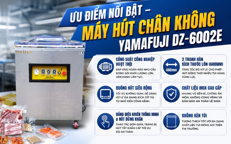 Máy hút chân không Yamafuji DZ-6002E