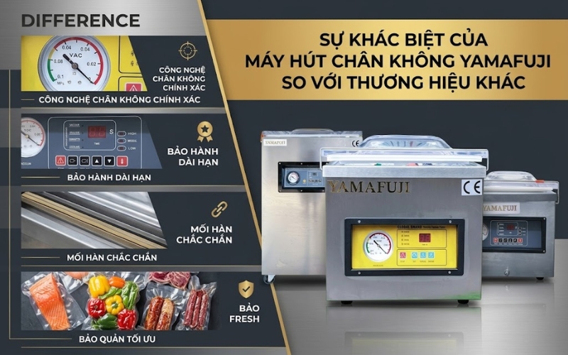Máy hút chân không Yamafuji sở hữu điểm khác biệt vượt trội 