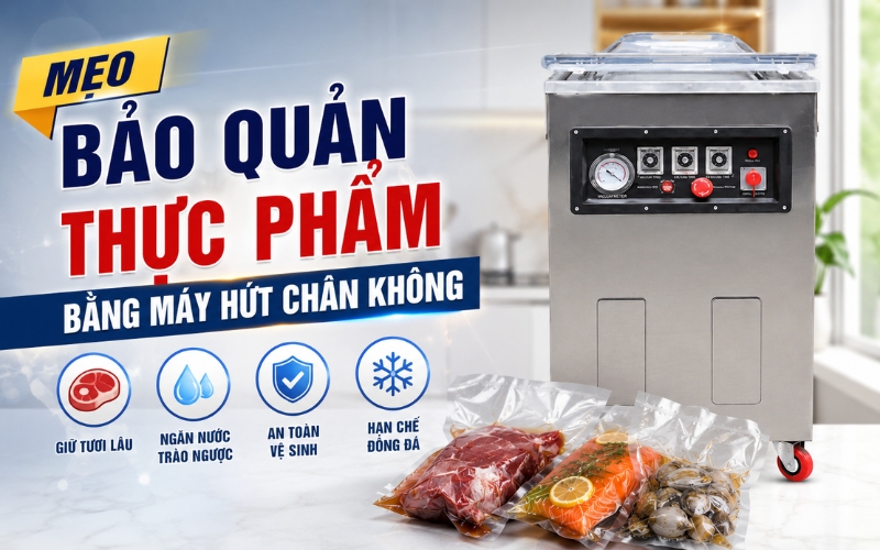 Mẹo bảo quản thực phẩm bằng máy hút chân không