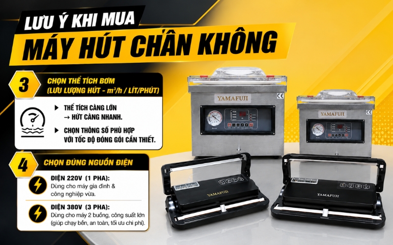 Nguồn điện máy hút chân không