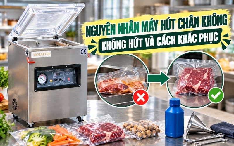 Nguyên nhân máy hút chân không không hút và cách khắc phục