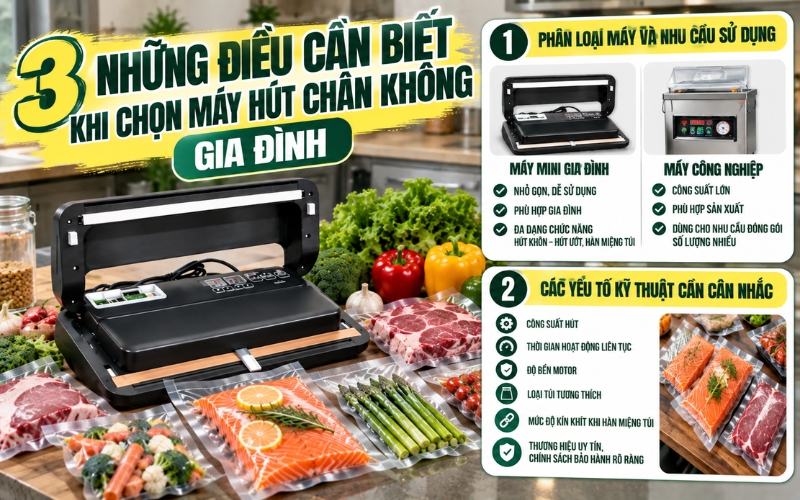 Những điều cần biết khi chọn máy hút chân không gia đình