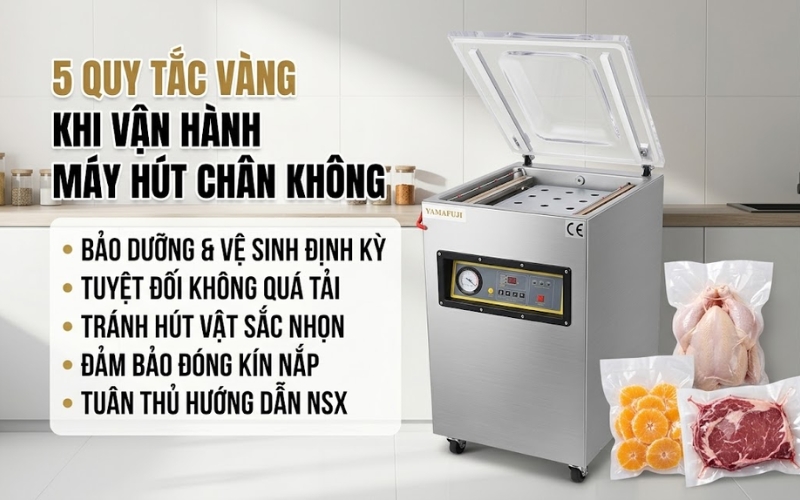 5 quy tắc vàng cần lưu ý khi vận hành máy hút chân không 