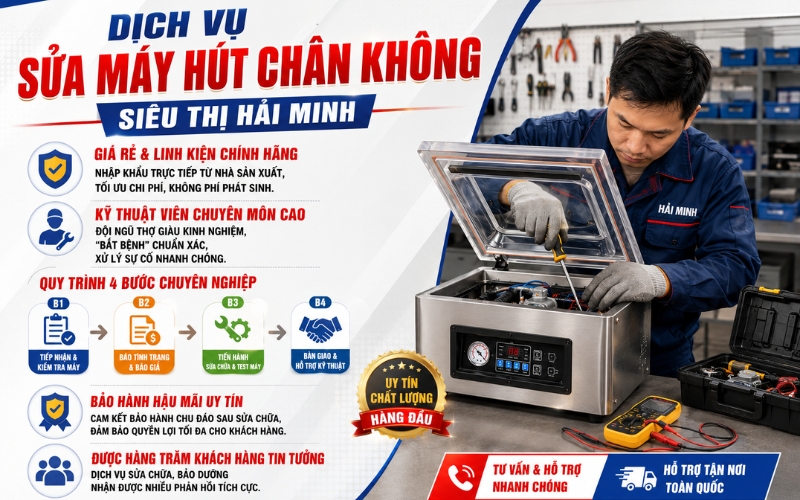 Siêu thị Hải Minh - Dịch vụ sửa máy hút chân không giá rẻ 