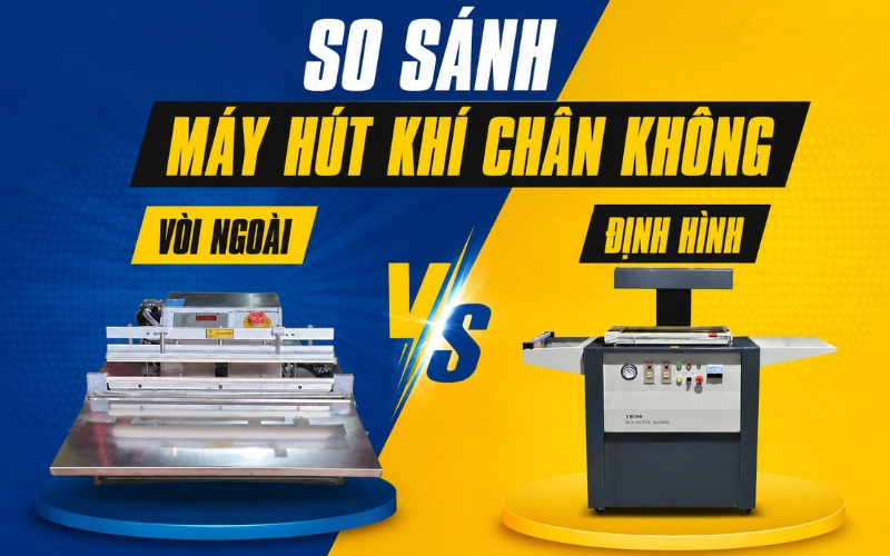 So sánh máy hút khí chân không vòi ngoài và định hình