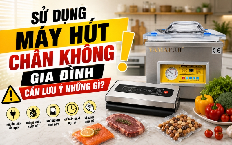 Sử dụng máy hút chân không gia đình cần lưu ý những gì?