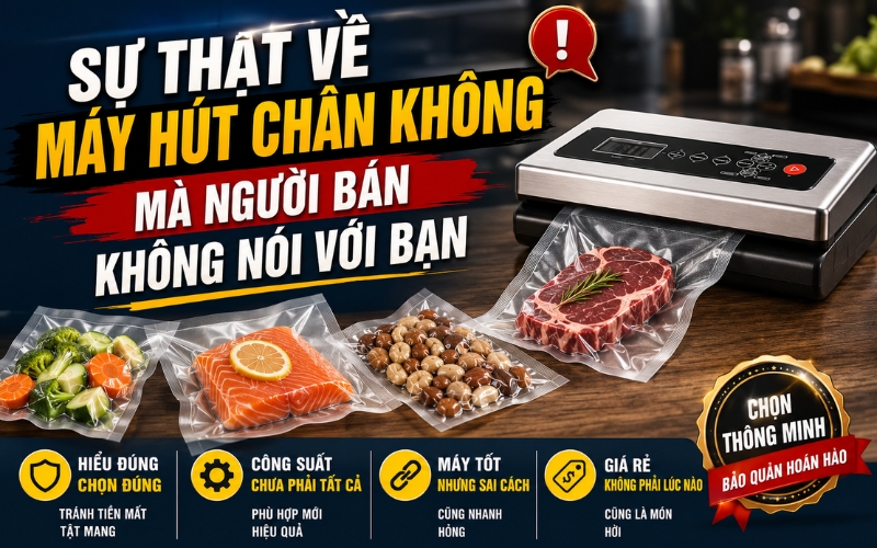 Sự Thật Về Máy Hút Chân Không Mà Người Bán Không Nói Với Bạn