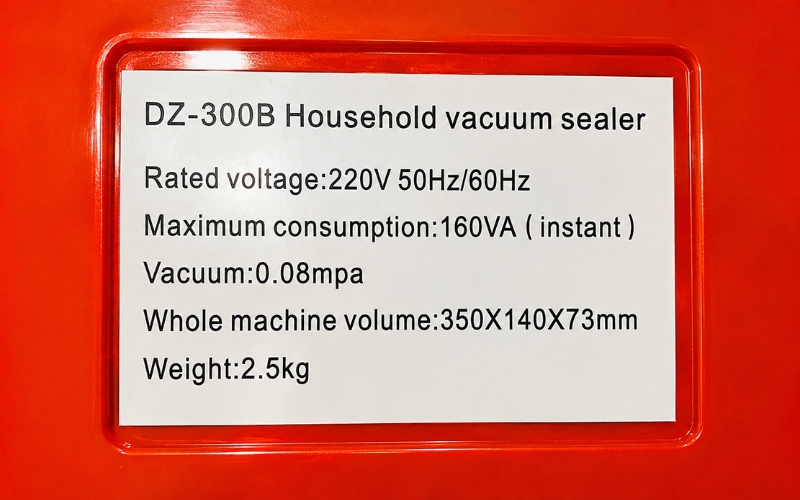 Thông số kỹ thuật của DZ300B