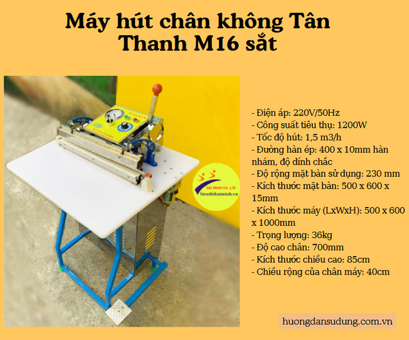 Máy hút chân không Tân Thanh M16 sắt