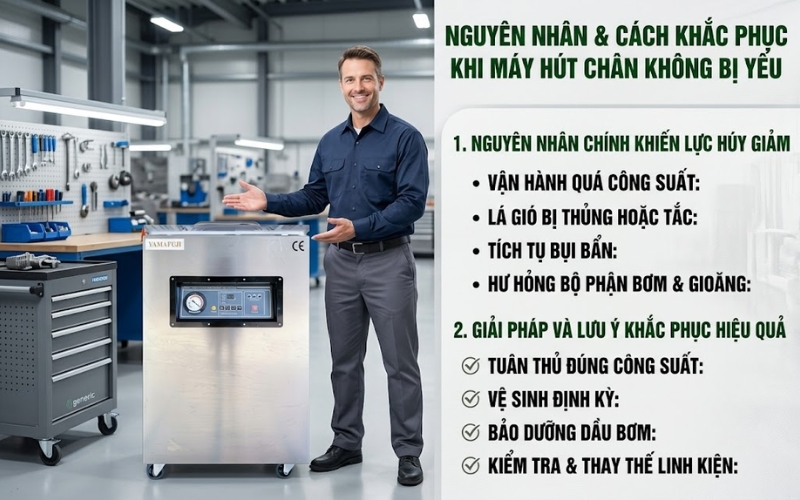 Trường hợp máy hút yếu