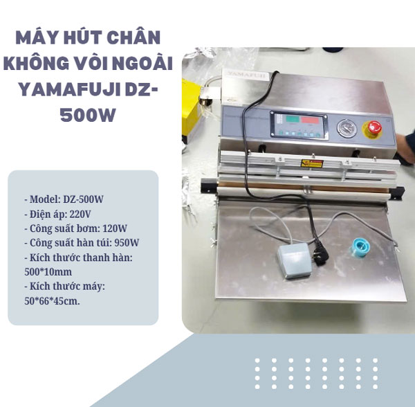 Máy hút chân không vòi ngoài Yamafuji DZ-500W Máy hút chân không vòi ngoài Yamafuji DZ-500W