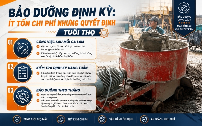 Bảo dưỡng định kỳ Ít tốn chi phí nhưng quyết định tuổi thọ