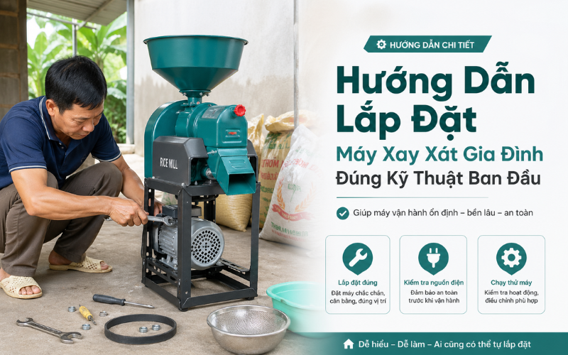 Hướng Dẫn Lắp Đặt Máy Xay Xát Gia Đình Đúng Kỹ Thuật Ban Đầu