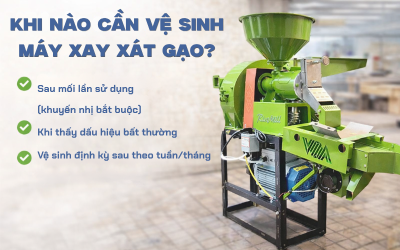Khi nào cần vệ sinh máy xay xát gạo?