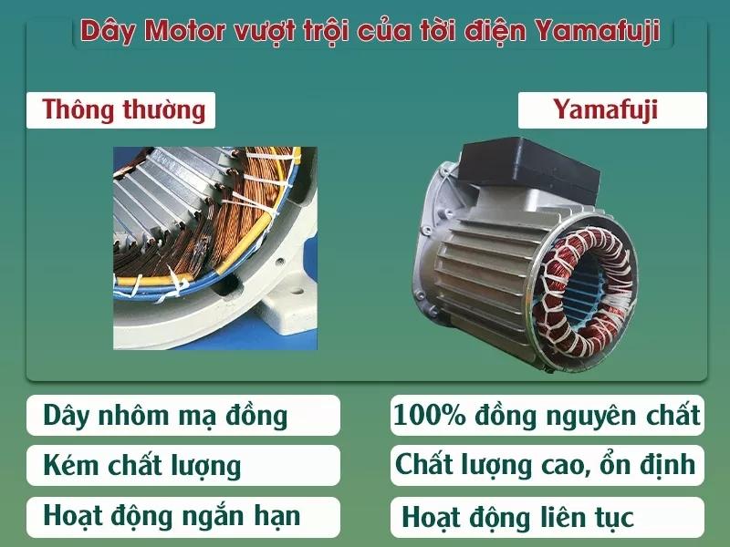 Tời điện Yamafuji sử dụng motor dây đồng nguyên chất