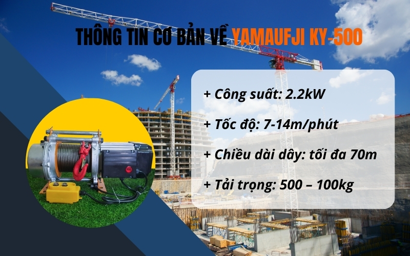 Thông tin cơ bản về máy tời Yamaufji KY-500