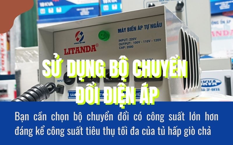 Sử dụng bộ chuyển đổi điện áp
