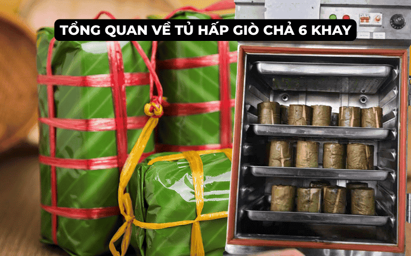 Tổng quan về tủ hấp giò chả 6 khay
