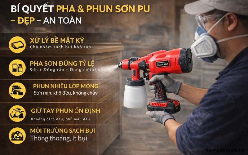  Bí quyết cách pha sơn PU chuẩn an toàn 