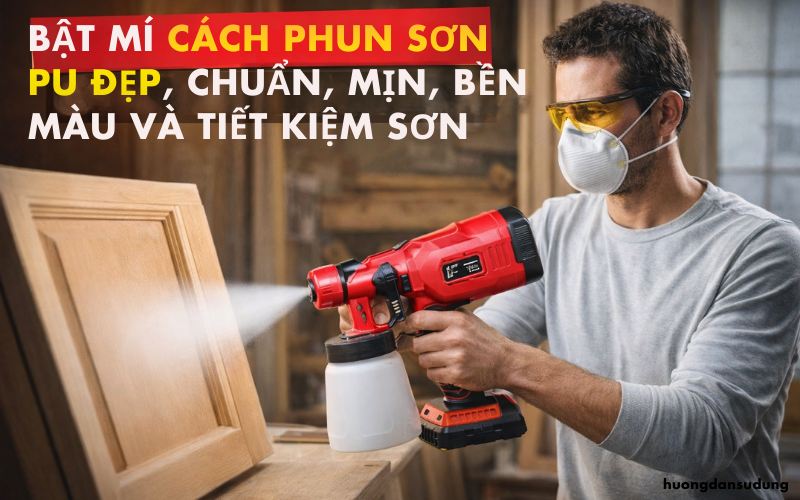 Bật mí cách phun sơn PU đẹp, chuẩn, mịn, bền màu và tiết kiệm sơn