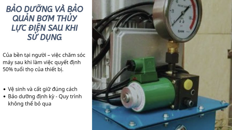 Top lưu ý quan trọng khi dùng máy bơm điện thuỷ lực