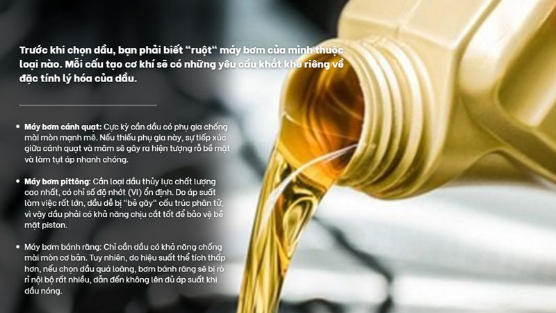 Tất tần tật thông tin cần biết về dầu bơm điện thuỷ lực