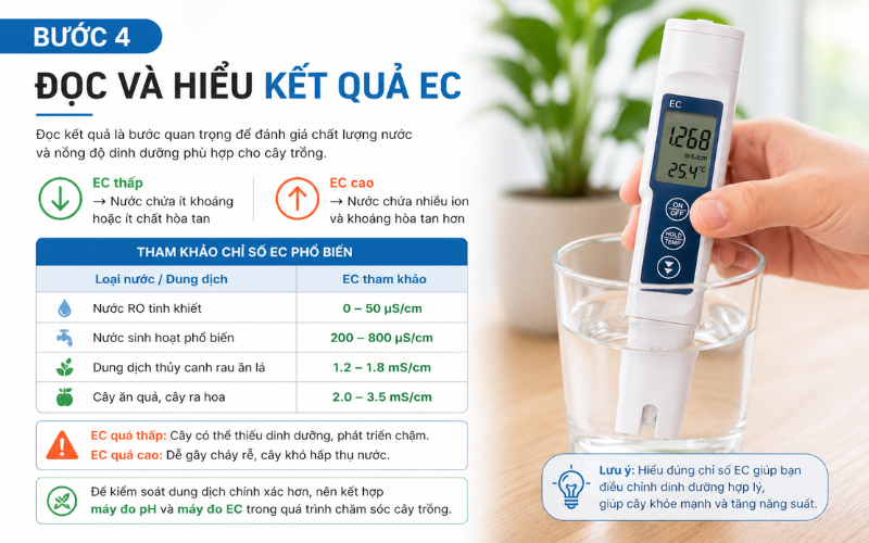 Bước 4: Đọc và hiểu kết quả EC