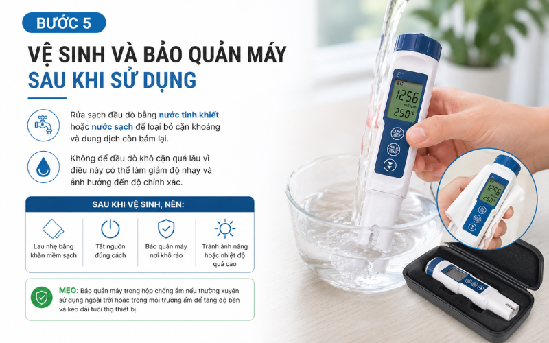 Bước 5: Vệ sinh và bảo quản máy sau khi sử dụng