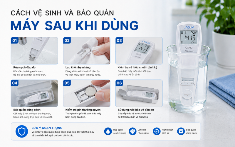 Cách vệ sinh và bảo quản máy sau khi dùng
