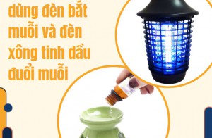 Review hiệu quả dùng đèn bắt muỗi và đèn xông tinh dầu đuổi muỗi