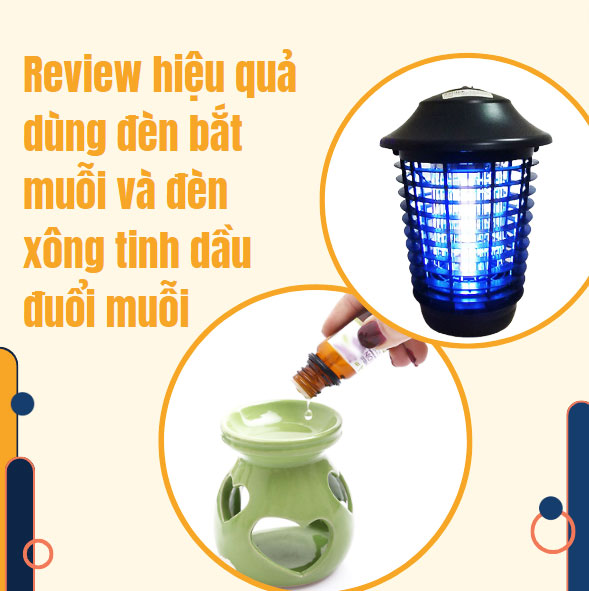 Review hiệu quả dùng đèn bắt muỗi và đèn xông tinh dầu đuổi muỗi  