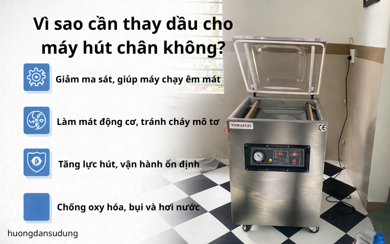 Vì sao cần thay dầu cho máy hút chân không?