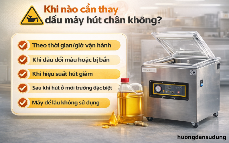 Khi nào cần thay dầu máy hút chân không?