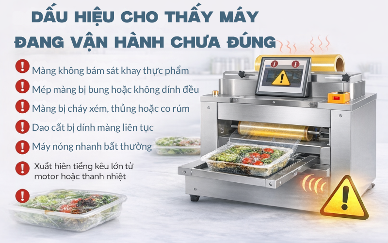 Dấu hiệu cho thấy máy đang vận hành chưa đúng