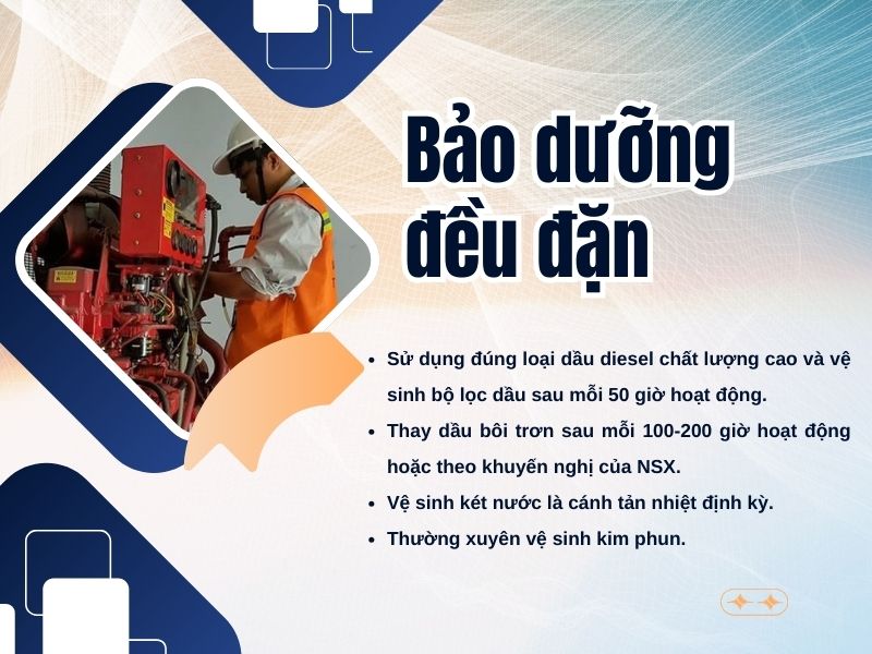 Bảo dưỡng đều đặn để nâng cao hiệu quả vận hành