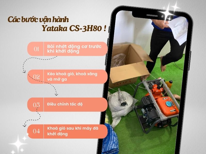 Các bước vận hành bơm nước cứu hoả Yataka CS-3H80