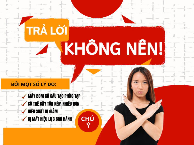 Không nên tự ý sửa chữa máy bơm cứu hoả