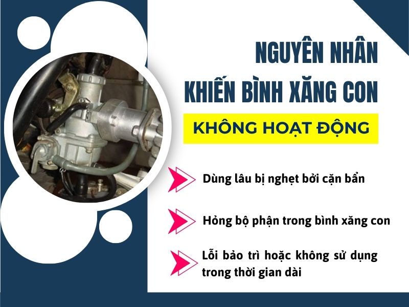 Nguyên nhân khiến bình xăng con không hoạt động